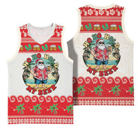 Mele Kalikimaka Hawaii Basketball Jersey Funny Beer-Loving Santa Hawaiian Tropical LT14 - Polynesian Pride