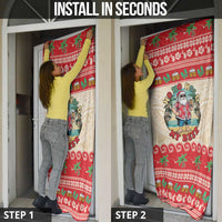 Mele Kalikimaka Hawaii Door Cover Funny Beer-Loving Santa Hawaiian Tropical LT14 - Polynesian Pride