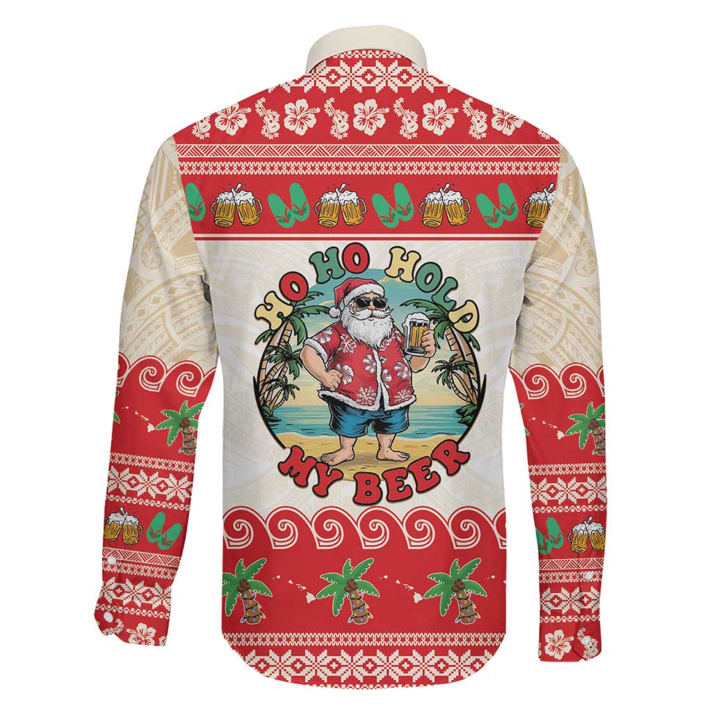 Mele Kalikimaka Hawaii Family Matching Mermaid Dress and Hawaiian Shirt Funny Beer-Loving Santa Hawaiian Tropical LT14 - Polynesian Pride