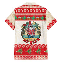 Mele Kalikimaka Hawaii Family Matching Off Shoulder Short Dress and Hawaiian Shirt Funny Beer-Loving Santa Hawaiian Tropical LT14 - Polynesian Pride