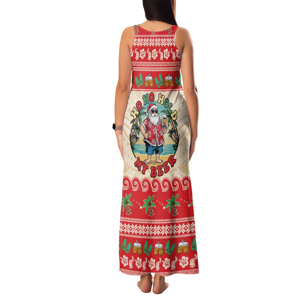 Mele Kalikimaka Hawaii Family Matching Tank Maxi Dress and Hawaiian Shirt Funny Beer-Loving Santa Hawaiian Tropical LT14 - Polynesian Pride