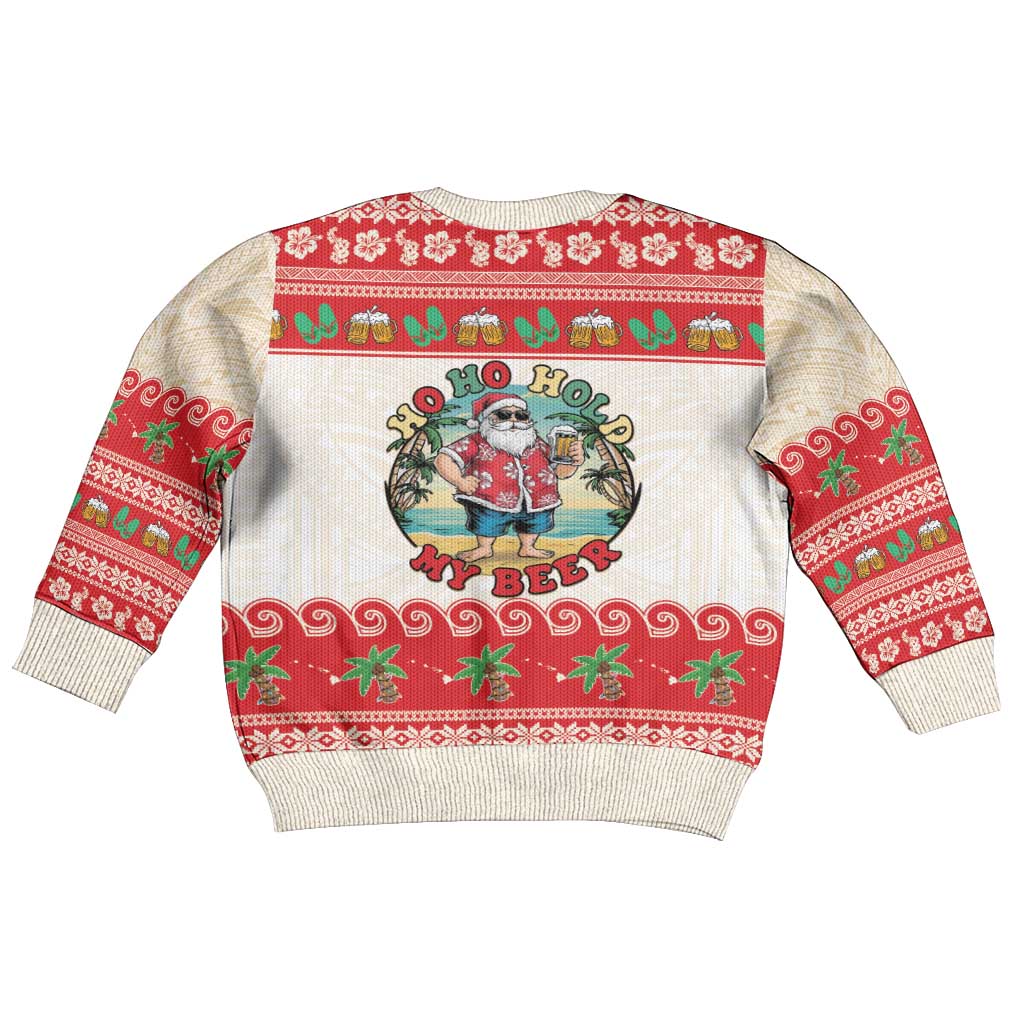 Mele Kalikimaka Hawaii Kid Ugly Christmas Sweater Funny Beer-Loving Santa Hawaiian Tropical LT14 - Polynesian Pride