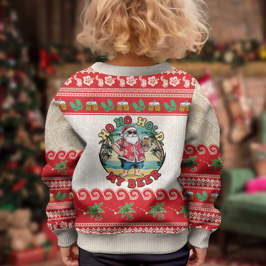 Mele Kalikimaka Hawaii Kid Ugly Christmas Sweater Funny Beer-Loving Santa Hawaiian Tropical LT14 - Polynesian Pride