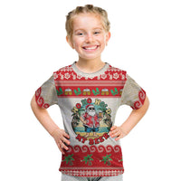Mele Kalikimaka Hawaii Kid T Shirt Funny Beer-Loving Santa Hawaiian Tropical LT14 Red - Polynesian Pride