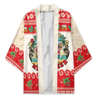 Mele Kalikimaka Hawaii Kimono Funny Beer-Loving Santa Hawaiian Tropical LT14 Unisex Red - Polynesian Pride