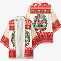 Mele Kalikimaka Hawaii Kimono Funny Beer-Loving Santa Hawaiian Tropical LT14 - Polynesian Pride