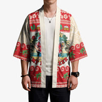 Mele Kalikimaka Hawaii Kimono Funny Beer-Loving Santa Hawaiian Tropical LT14 - Polynesian Pride