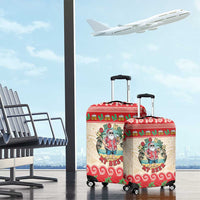 Mele Kalikimaka Hawaii Luggage Cover Funny Beer-Loving Santa Hawaiian Tropical LT14 - Polynesian Pride