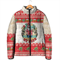 Mele Kalikimaka Hawaii Padded Jacket Funny Beer-Loving Santa Hawaiian Tropical LT14 - Polynesian Pride