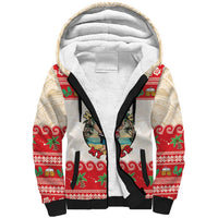 Mele Kalikimaka Hawaii Sherpa Hoodie Funny Beer-Loving Santa Hawaiian Tropical LT14 Unisex Red - Polynesian Pride