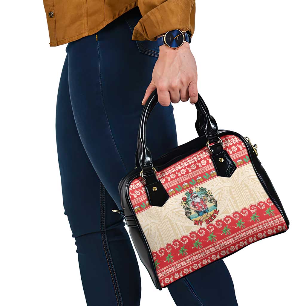Mele Kalikimaka Hawaii Shoulder Handbag Funny Beer-Loving Santa Hawaiian Tropical LT14 - Polynesian Pride