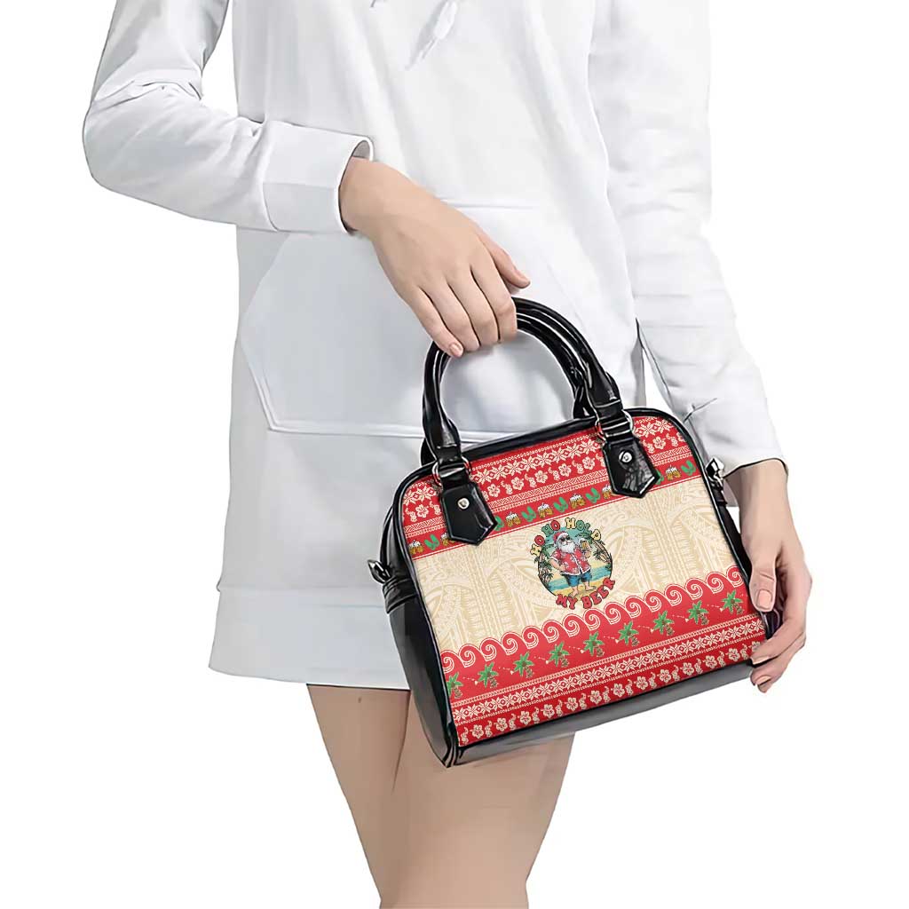 Mele Kalikimaka Hawaii Shoulder Handbag Funny Beer-Loving Santa Hawaiian Tropical LT14 - Polynesian Pride