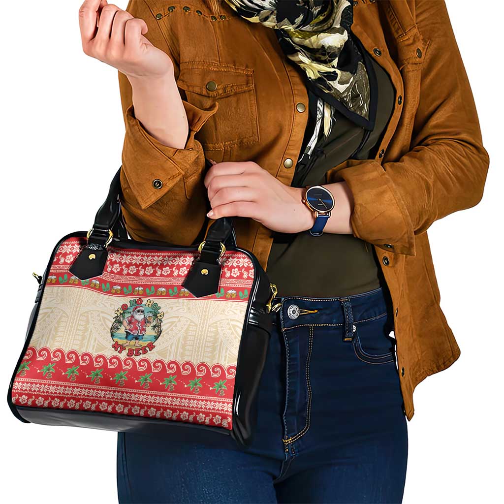 Mele Kalikimaka Hawaii Shoulder Handbag Funny Beer-Loving Santa Hawaiian Tropical LT14 - Polynesian Pride