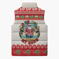 Mele Kalikimaka Hawaii Sleeveless Puffer Jacket Funny Beer-Loving Santa Hawaiian Tropical LT14 - Polynesian Pride