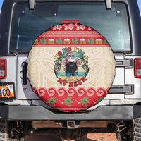 Mele Kalikimaka Hawaii Spare Tire Cover Funny Beer-Loving Santa Hawaiian Tropical LT14 Red - Polynesian Pride