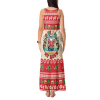 Mele Kalikimaka Hawaii Tank Maxi Dress Funny Beer-Loving Santa Hawaiian Tropical LT14 - Polynesian Pride