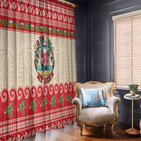 Mele Kalikimaka Hawaii Window Curtain Funny Beer-Loving Santa Hawaiian Tropical LT14 - Polynesian Pride