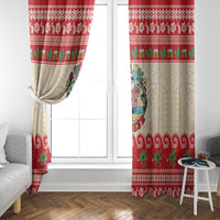 Mele Kalikimaka Hawaii Window Curtain Funny Beer-Loving Santa Hawaiian Tropical LT14 - Polynesian Pride