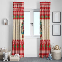 Mele Kalikimaka Hawaii Window Curtain Funny Beer-Loving Santa Hawaiian Tropical LT14 - Polynesian Pride