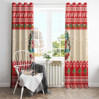 Mele Kalikimaka Hawaii Window Curtain Funny Beer-Loving Santa Hawaiian Tropical LT14 - Polynesian Pride