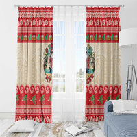 Mele Kalikimaka Hawaii Window Curtain Funny Beer-Loving Santa Hawaiian Tropical LT14 - Polynesian Pride