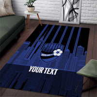 New Zealand Auckland Football Custom Area Rug Go City of Sails Est 2025 LT14 Black - Polynesian Pride