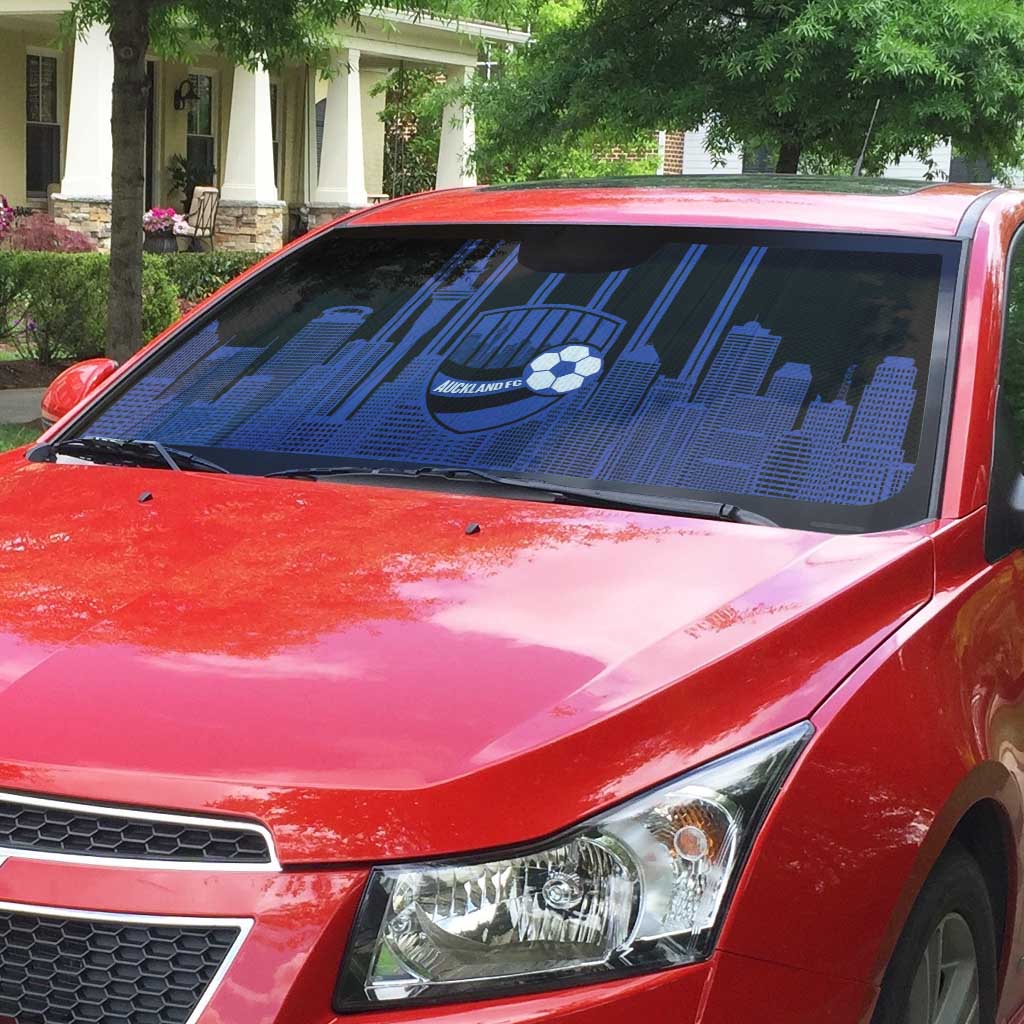 New Zealand Auckland Football Custom Auto Sun Shade Go City of Sails Est 2025 LT14 - Polynesian Pride