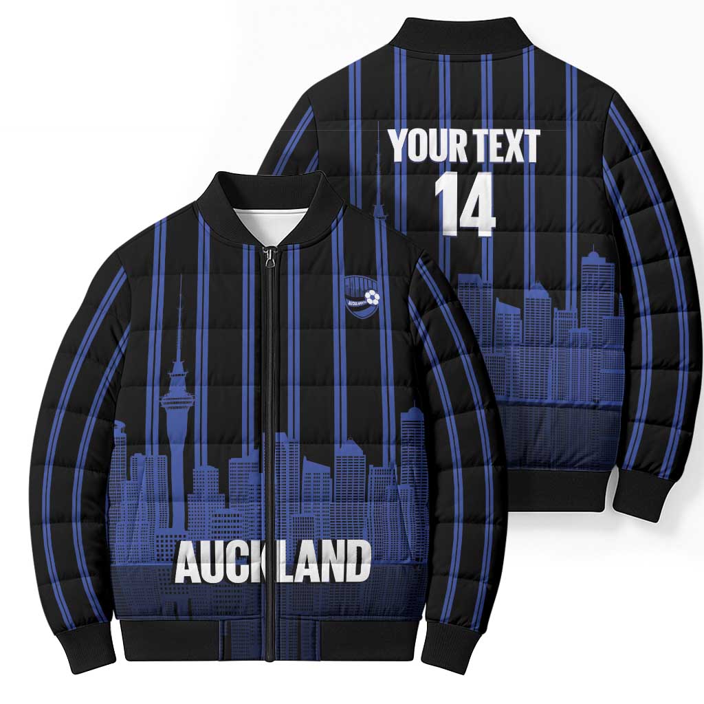 New Zealand Auckland Football Custom Bomber Puffer Jacket Go City of Sails Est 2025 LT14 - Polynesian Pride