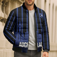 New Zealand Auckland Football Custom Bomber Puffer Jacket Go City of Sails Est 2025 LT14 - Polynesian Pride