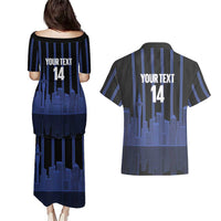 New Zealand Auckland Football Custom Couples Matching Puletasi and Hawaiian Shirt Go City of Sails Est 2025 LT14 - Polynesian Pride