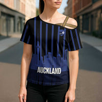 New Zealand Auckland Football Custom Cross Shoulder Shirt Go City of Sails Est 2025 LT14 - Polynesian Pride