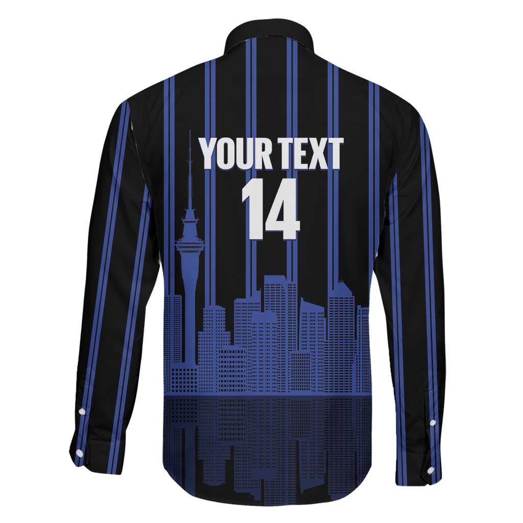 New Zealand Auckland Football Custom Family Matching Long Sleeve Bodycon Dress and Hawaiian Shirt Go City of Sails Est 2025 LT14 - Polynesian Pride