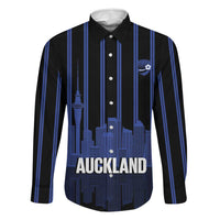 New Zealand Auckland Football Custom Family Matching Off The Shoulder Long Sleeve Dress and Hawaiian Shirt Go City of Sails Est 2025 LT14 Dad's Shirt - Long Sleeve Black - Polynesian Pride