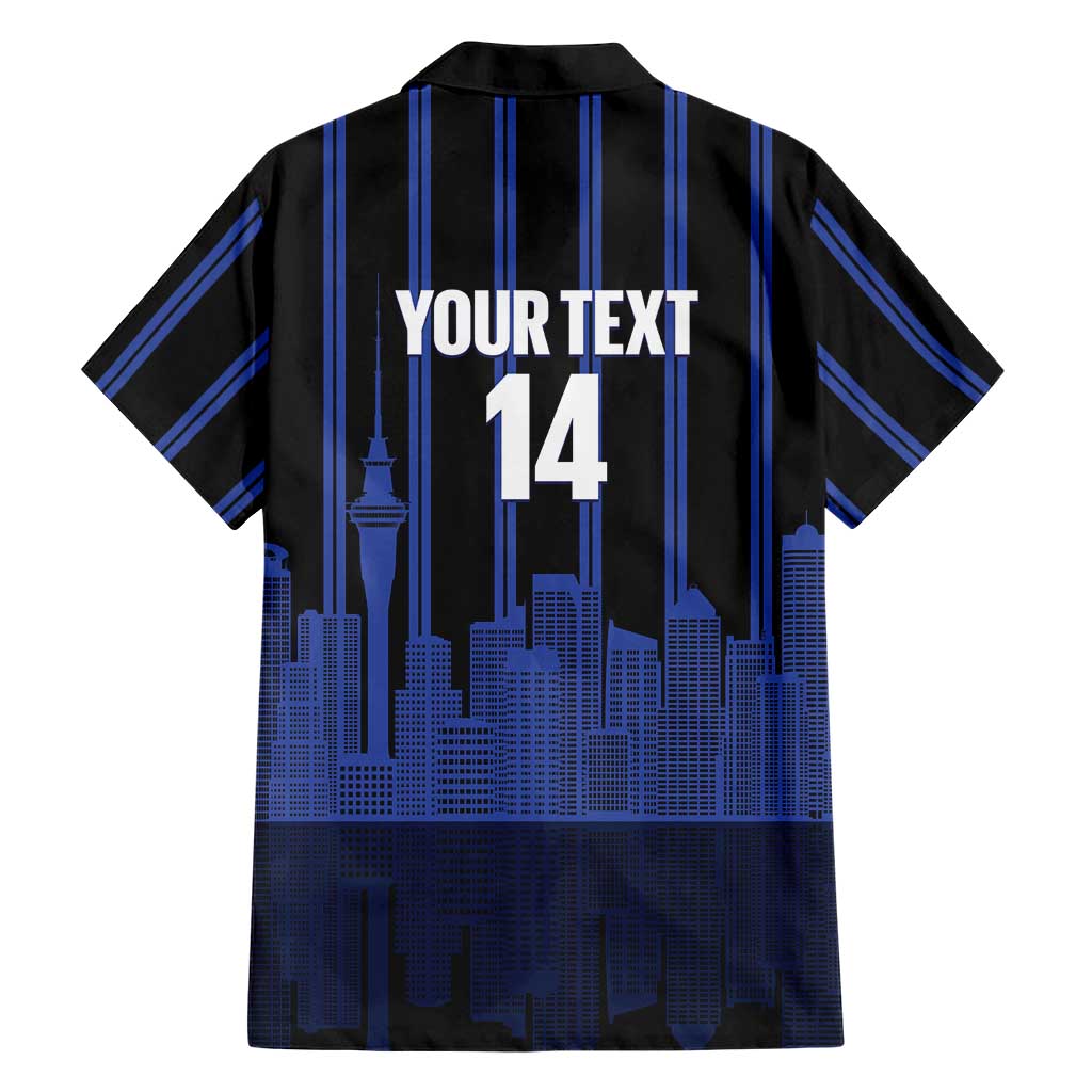 New Zealand Auckland Football Custom Family Matching Short Sleeve Bodycon Dress and Hawaiian Shirt Go City of Sails Est 2025 LT14 - Polynesian Pride