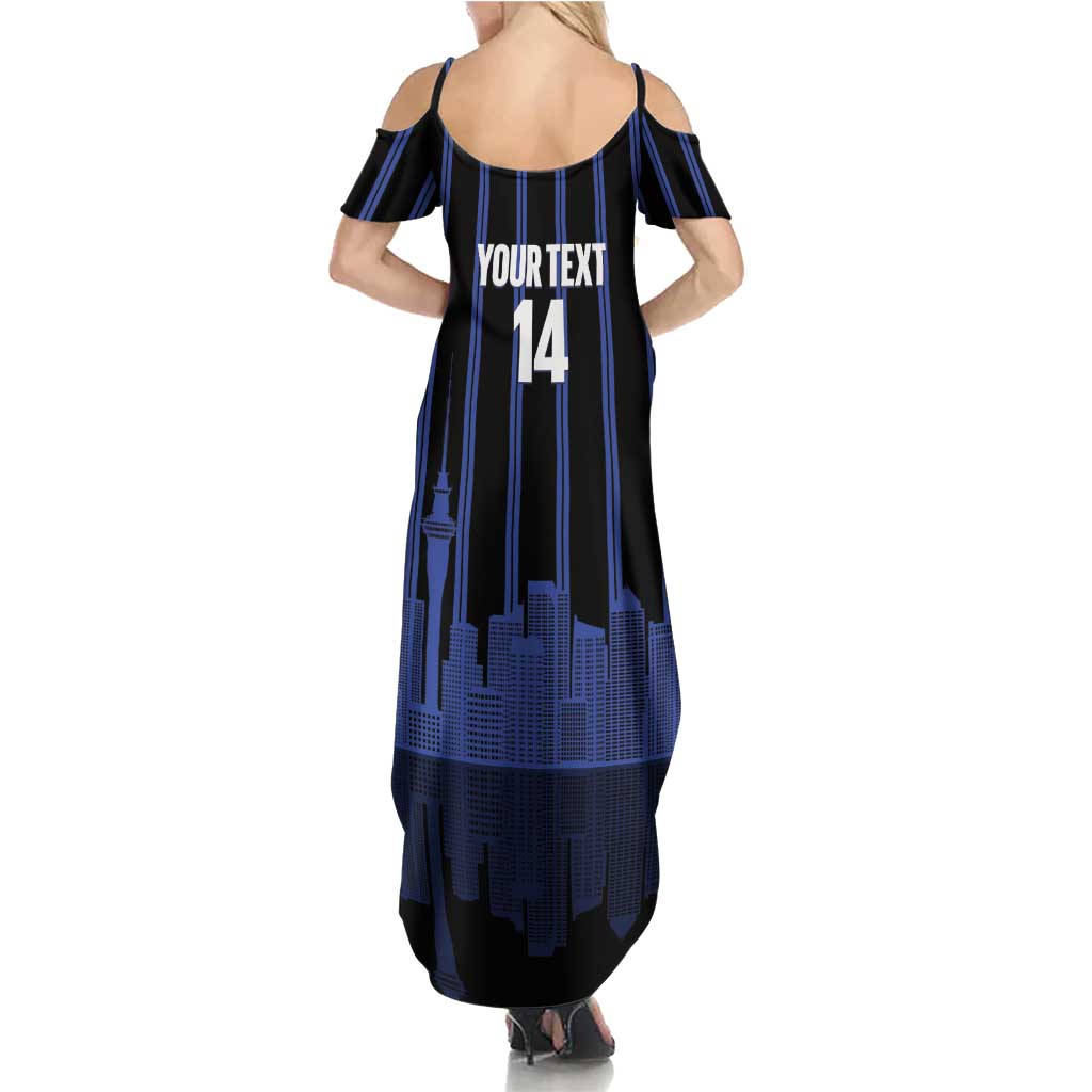 New Zealand Auckland Football Custom Family Matching Summer Maxi Dress and Hawaiian Shirt Go City of Sails Est 2025 LT14 - Polynesian Pride