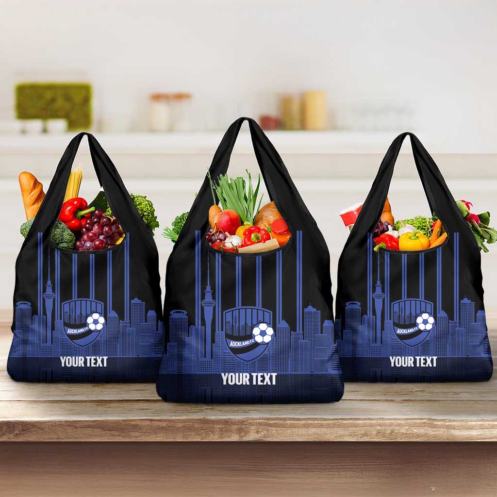New Zealand Auckland Football Custom Grocery Bag Go City of Sails Est 2025 LT14 3-pack One Size Black - Polynesian Pride
