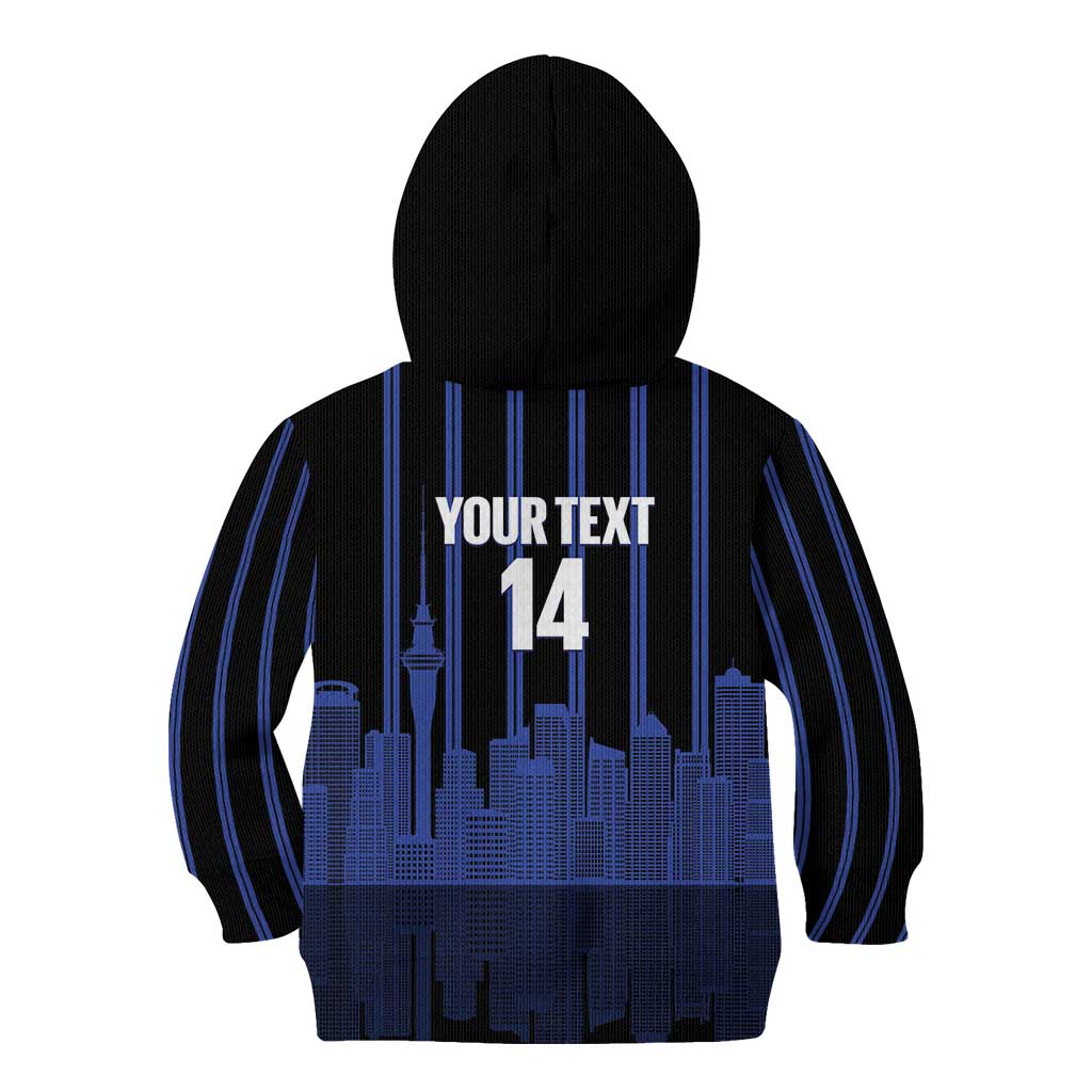 New Zealand Auckland Football Custom Kid Hoodie Go City of Sails Est 2025 LT14 - Polynesian Pride