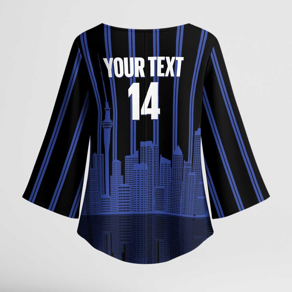 New Zealand Auckland Football Custom Kimono Sleeve Blouse Go City of Sails Est 2025 LT14 - Polynesian Pride