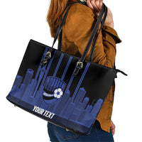 New Zealand Auckland Football Custom Leather Tote Bag Go City of Sails Est 2025 LT14 - Polynesian Pride