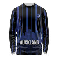 New Zealand Auckland Football Custom Long Sleeve Shirt Go City of Sails Est 2025 LT14 Unisex Black - Polynesian Pride