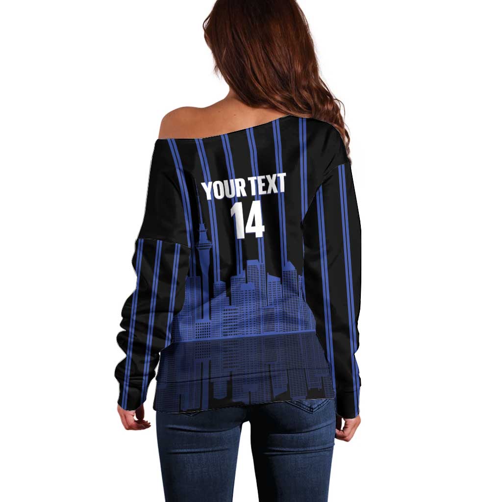 New Zealand Auckland Football Custom Off Shoulder Sweater Go City of Sails Est 2025 LT14 - Polynesian Pride