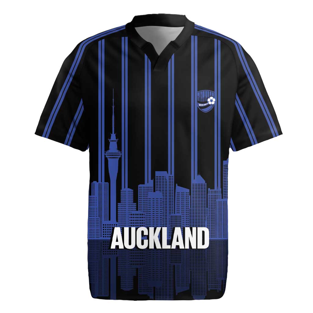 New Zealand Auckland Football Custom Rugby Jersey Go City of Sails Est 2025 LT14 Black - Polynesian Pride