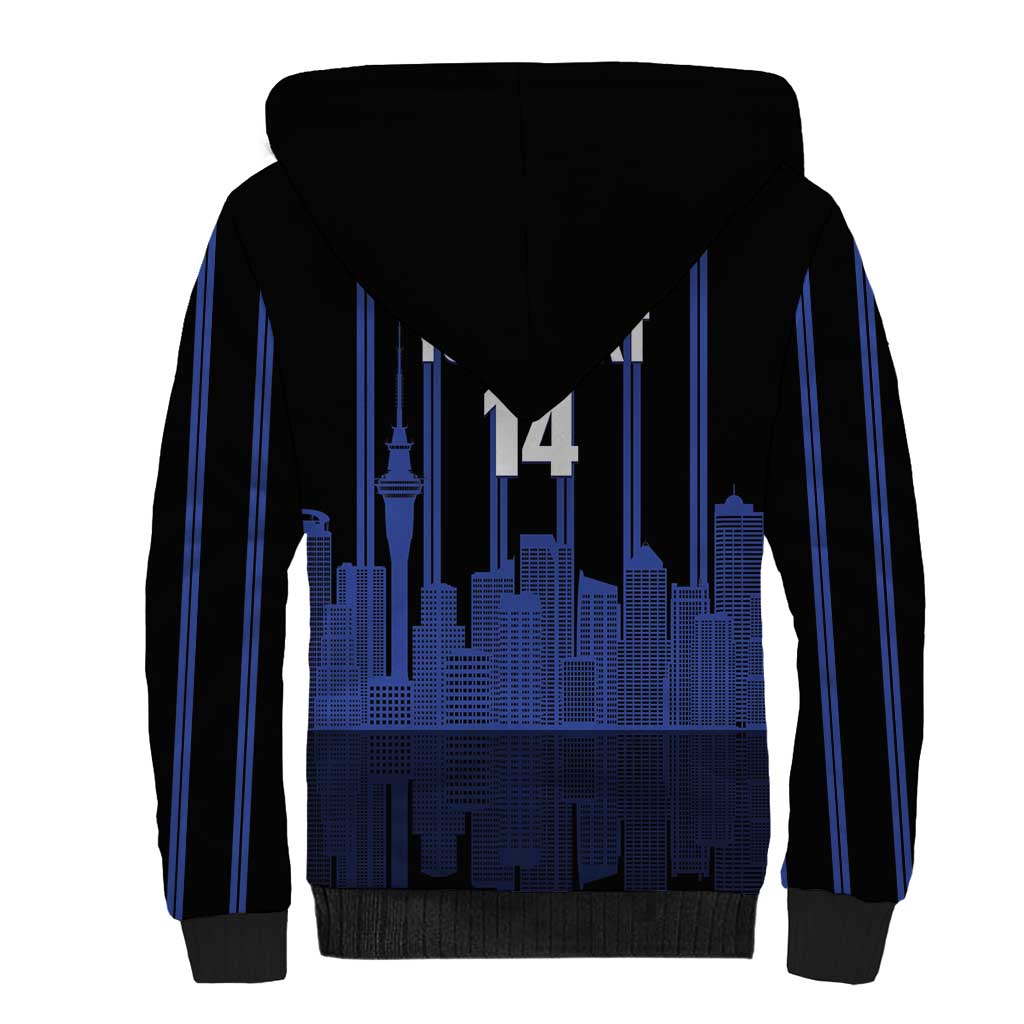 New Zealand Auckland Football Custom Sherpa Hoodie Go City of Sails Est 2025 LT14 - Polynesian Pride