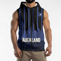New Zealand Auckland Football Custom Sleeveless Zip Hoodie Go City of Sails Est 2025 LT14 - Polynesian Pride