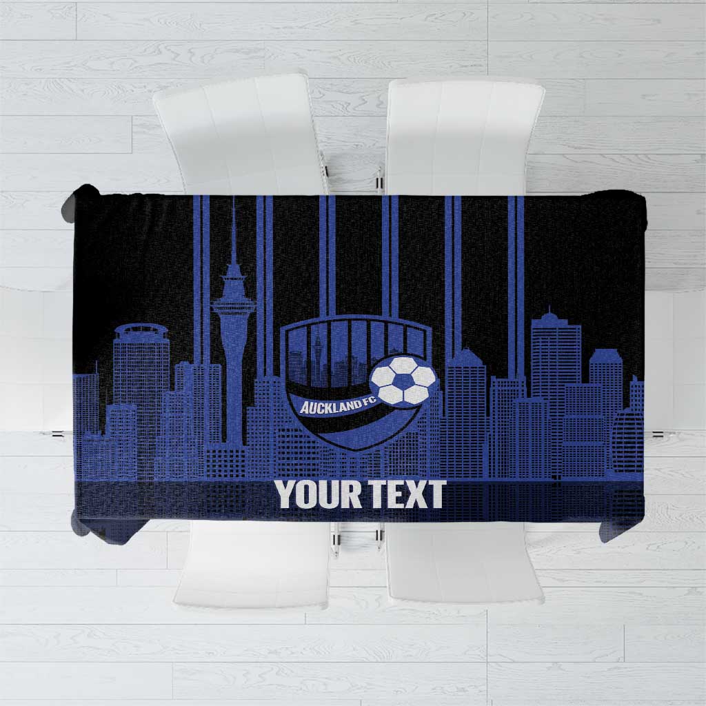 New Zealand Auckland Football Custom Tablecloth Go City of Sails Est 2025 LT14 Black - Polynesian Pride