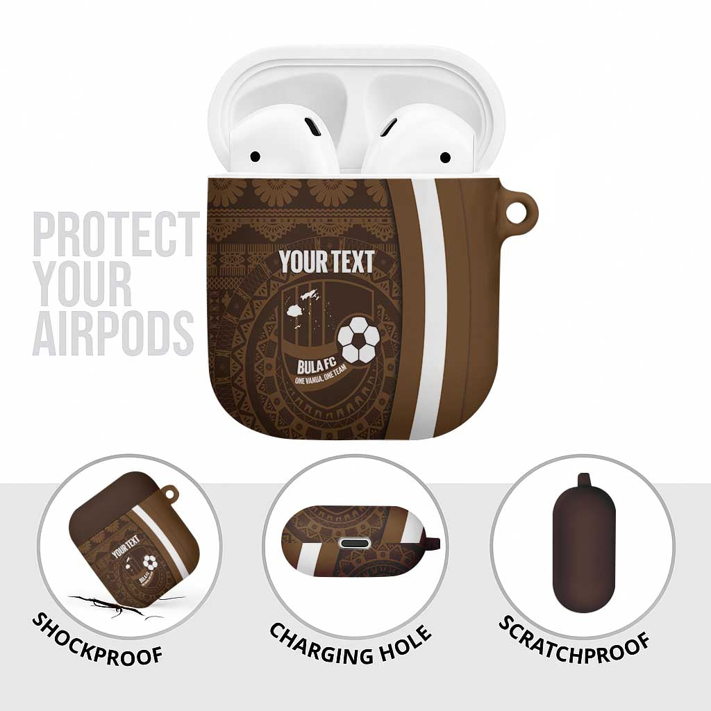 Bula Fiji Football Custom AirPods Case One Vanua One Team Tapa Pattern