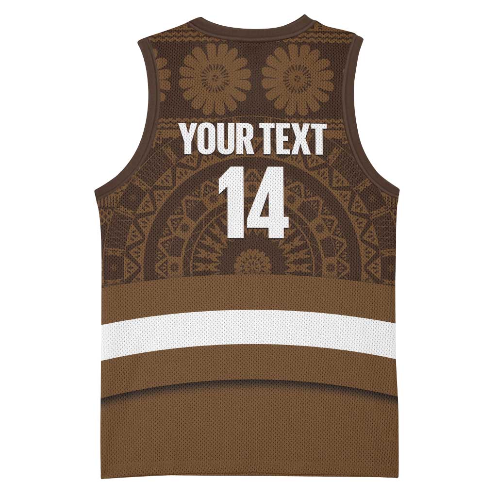 Bula Fiji Football Custom Basketball Jersey One Vanua One Team Tapa Pattern