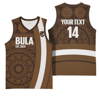 Bula Fiji Football Custom Basketball Jersey One Vanua One Team Tapa Pattern