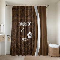 Bula Fiji Football Custom Bathroom Set One Vanua One Team Tapa Pattern
