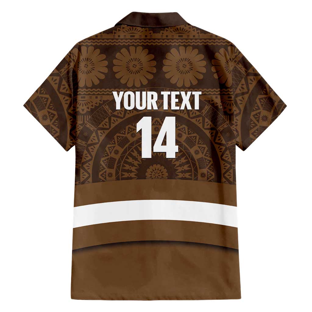 Bula Fiji Football Custom Family Matching Mermaid Dress and Hawaiian Shirt One Vanua One Team Tapa Pattern LT14 - Polynesian Pride